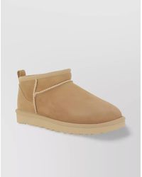 UGG - Leather Classic Ultra Mini Ankle Boots - Lyst