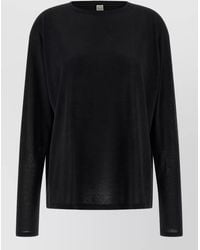 TOTEME - Wool Fine-Knit Long-Sleeve Sweater - Lyst
