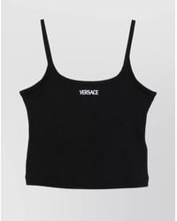 Versace - Ribbed Logo Tank Top - Lyst