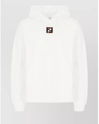 Fendi - Cotton Hooded T-Shirt With Back Graphic Print - Lyst