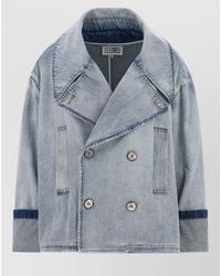 MM6 by Maison Margiela - Tailored Double Breasted Jacket Wide Lapels - Lyst