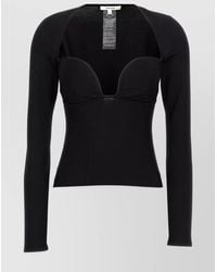 Nensi Dojaka - Fitted Silhouette Long Sleeves Bustier Top - Lyst