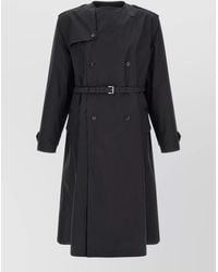 Prada - Cotton Double-Breasted Trench Coat - Lyst
