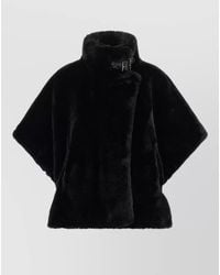 Pinko - Faux Fur High-Neck Cape - Lyst