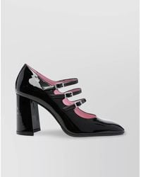 CAREL PARIS - Triple Buckle Strap Block Heel Pumps - Lyst