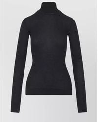 Lemaire - Wool Ribbed Slim-Fit Turtleneck Top - Lyst