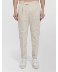 PT Torino - Linen Straight-Leg Mid-Rise Tailored Trousers - Lyst