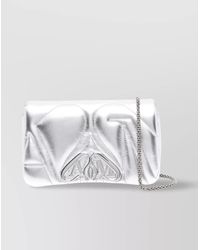 McQueen - The Seal Mini Leather Clutch Bag - Lyst