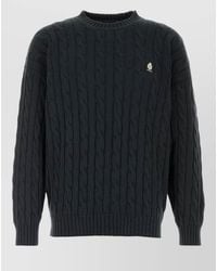 Prada - Cotton Sweater Cable Knit Ribbed Cuffs Hem - Lyst