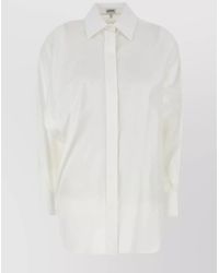 Loewe - Poplin Shirt With Structured Collar And Cuffed Sleeves - Lyst
