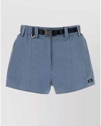 Prada - Canvas Shorts Belt Loops Pleated Front - Lyst