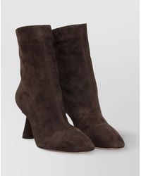 Aquazzura - Pointed Toe Ankle Boots With Sculpted Heel - Lyst