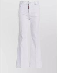 DSquared² - Denim High-Rise Cropped Flared Jeans - Lyst