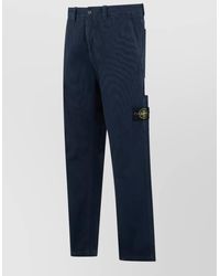 Stone Island - Straight Leg Cotton Cargo Trousers Everyday - Lyst