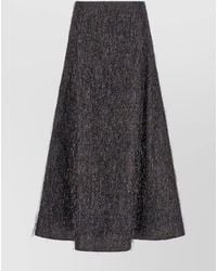 Peserico - Metallic Fringe Midi A-Line Skirt - Lyst
