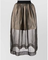 Uma Wang - Layered Midi Skirt Elastic Waistband - Lyst