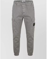 Stone Island - Cotton Trousers Cargo Design Multiple Pockets - Lyst