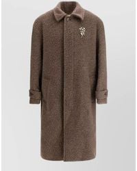 Golden Goose - Viscose Single Breasted Coat - Lyst