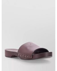 LA ROSE - Leather Flat Sandals Open Toe Design - Lyst