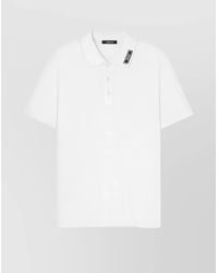 Versace - Pique Polo Shirt Logo - Lyst