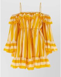 Zimmermann - Daylight Stripe Mini Dress Tie Waist - Lyst