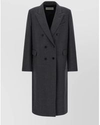 Dries Van Noten - Wool Long Double-Breasted Coat - Lyst