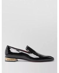 Christian Louboutin - Patent Leather Embellished Loafers - Lyst