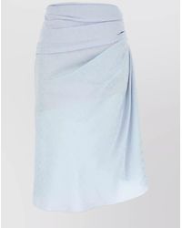 Givenchy - Silk Draped Midi Skirt - Lyst