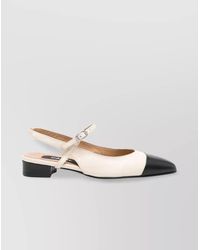 CAREL PARIS - Leather Two Tone Slingback Ballerina Shoes - Lyst