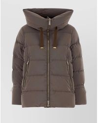Moorer - Hooded Puffer Jacket With Side Zip Pockets - Lyst
