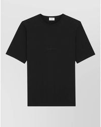 Saint Laurent - Oversized Cotton Jersey Logo-Embroidered T-Shirt - Lyst