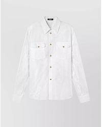 Versace - Barocco Pattern Shirt With Flap And Front Pockets - Lyst