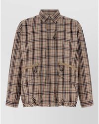 Comme des Garçons - Check Shirt Jacket Elasticated Hem Zipper Pockets - Lyst