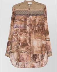 Pierre Louis Mascia - Silk Printed Long Sleeve Shirt - Lyst
