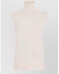 TOTEME - Wool Silk Sleeveless Turtleneck Sweater - Lyst
