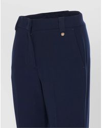 Liu Jo - Trousers With Back Pocket And Button Detail - Lyst