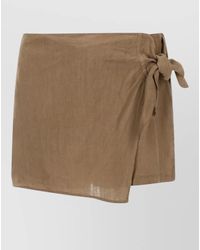120% Lino - Linen Wrap Skirt - Lyst