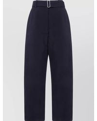 Studio Nicholson - Wool High-Rise Wide-Leg Belted Trousers - Lyst