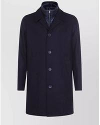 Herno - Lapel Side Pockets Long Sleeves Coat - Lyst
