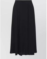 Alberta Ferretti - Georgette High-Rise Flared Paneled Midi Skirt - Lyst