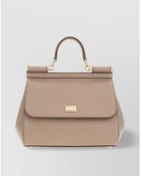 Dolce & Gabbana - Sicily Large Leather Shoulder Bag - Lyst