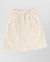 Margaret Howell - Midi Skirt Mhl Pleated Pockets Button - Lyst