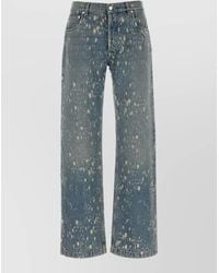 McQueen - Denim Jeans Straight Leg Belt Loops - Lyst