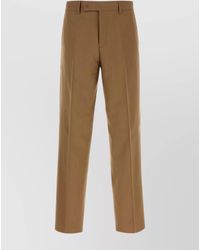 Fendi - Virgin Wool Straight-Leg Trousers - Lyst