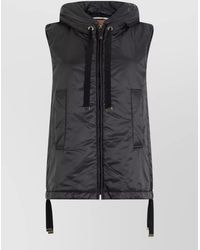 Max Mara - Hooded Padded Gilet Adjustable Hem - Lyst