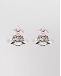 Vivienne Westwood - Gemstone Orb Earrings Rhinestone Studs - Lyst