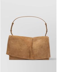 Christian Louboutin - Small Suede Shoulder Bag With Adjustable Strap - Lyst