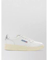 Autry - Leather Low-Top Lace-Up Sneakers - Lyst