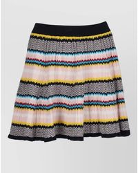 CASABLANCA - Chevron Knit Mini Skirt - Lyst
