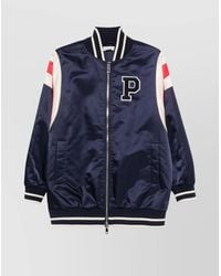 P.A.R.O.S.H. - Logo-Patch Bomber Jacket Featuring Stripe Detailing - Lyst